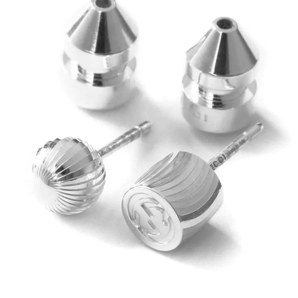 GUCCI New Sterling Silver Boule Stud earring